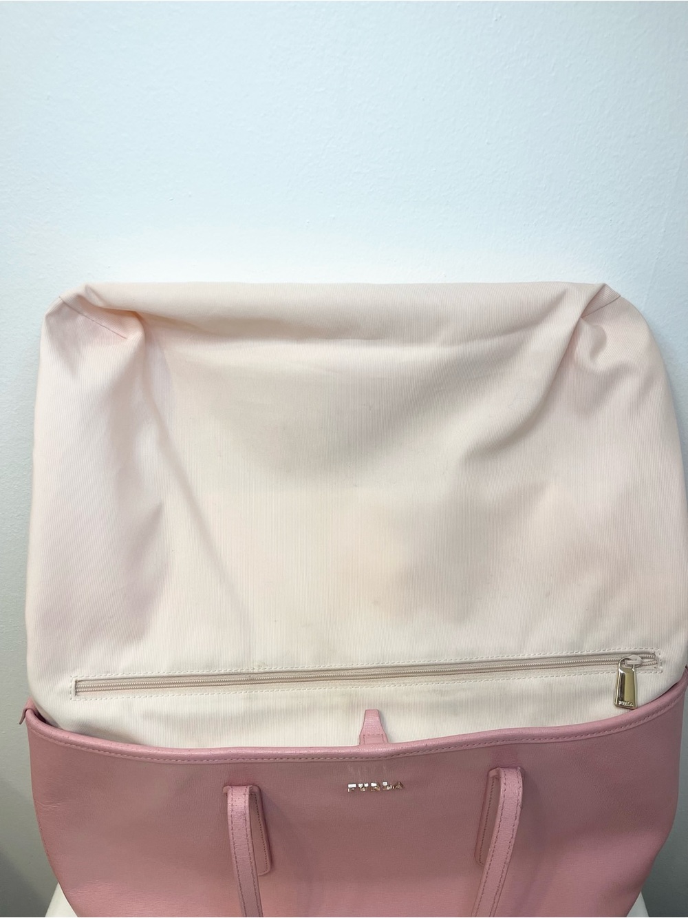 Furla Ariana Saffiano Leather Tote with Gold Logo - Picture 13 of 17